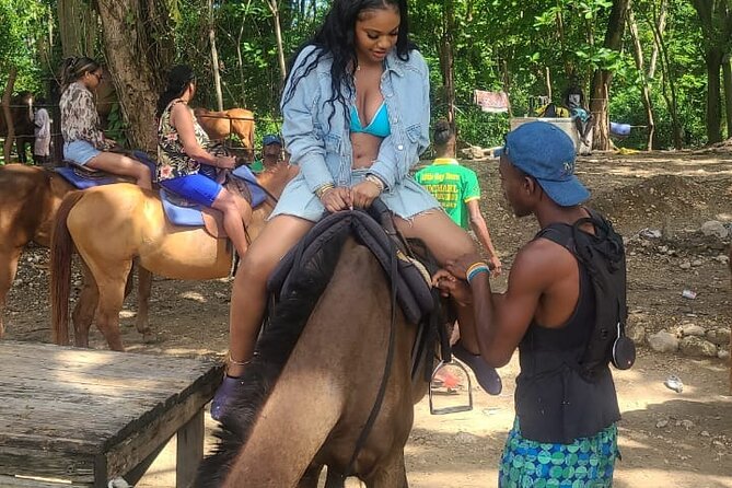 Bamboo Rafting and Horseback Riding on Beach in Ocho Rios - Stop One: Horseback Riding on the Beach and into the Caribbean