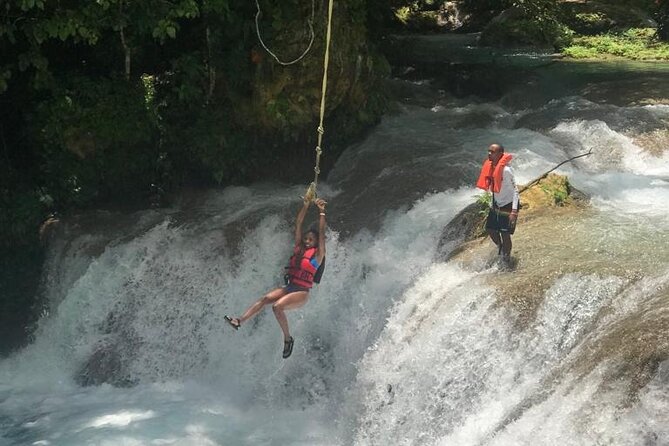 Blue Hole and Dunn's River Adventurous and hiking waterfalls from Ocho Rios - Group energy, timing, and Desmond’s calm leadership