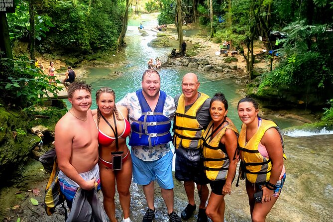 Blue Hole and Dunn's River Falls Ocho rios - Blue Hole First: Limestone Pools, Rope Swinging, and Cave Time