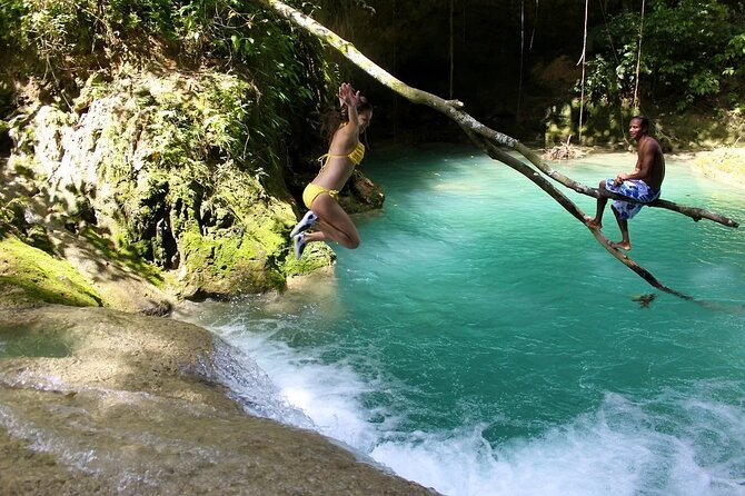 Blue Hole Falls with Horseback Ride Adventure from Montego Bay - Blue Hole in Ocho Rios: waterfalls, natural pools, and the cliff-jump moment