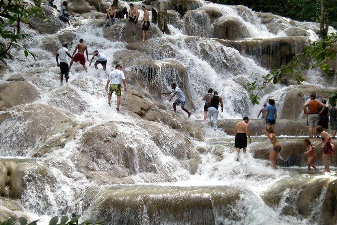 Blue Hole plus Secret Falls and Dunns River Falls Combo from Runaway Bay Hotels - Blue Hole Jamaica: Jump Options, Rope Swings, and Cave-Water Moments