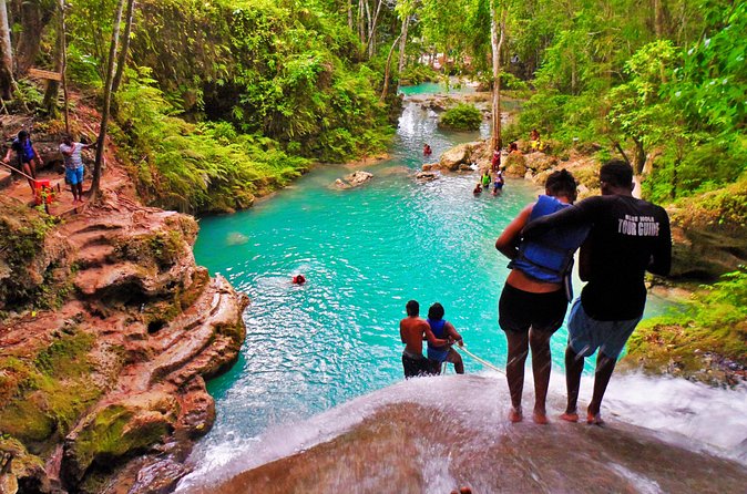 Cool Blue Hole from Ocho Rios - Cascade Blue Hole Waterfalls, Caves, and the Rope Swing