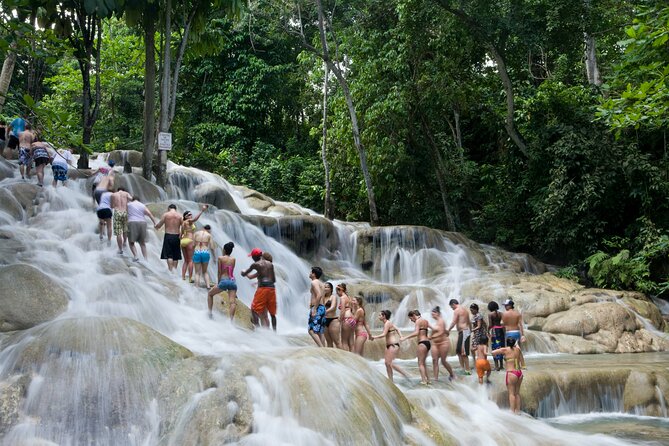 Dunn's River Falls & Blue Hole Combo Tour from Ocho Rios - Lunch at a jerk shack and market souvenir time in Ocho Rios