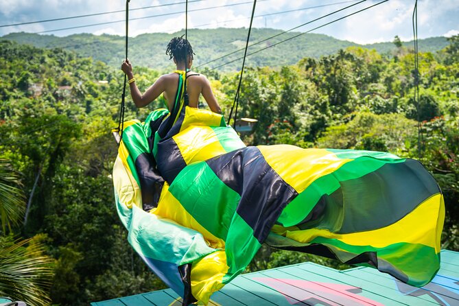 Jamaica Swing Drone Photoshoot with Dress Lunch and Transport - The Rad V Swing: the moment you’re ready to fly