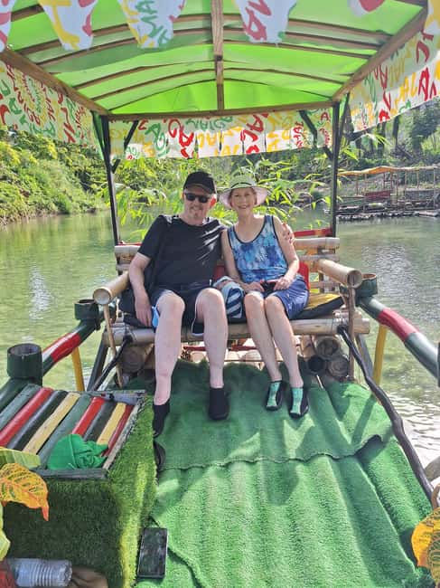 Ocho Rios Jamaica: River Bamboo Rafting Activity - Red Stripe beer and the feel-good local finish