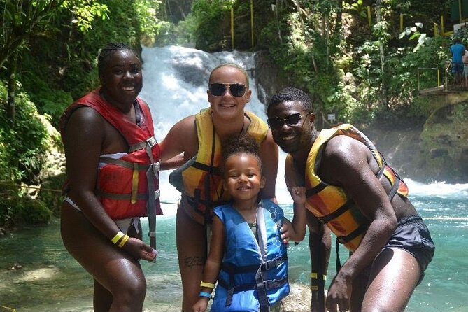 Private Transport to River Tubing or Rafting and Blue Hole combo - Blue Hole: Secret Falls, Rope Swings, and the Clifftop Crowd